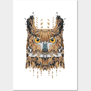 Geometrical Owl Posters and Art